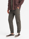 Ombre Clothing Pantaloni jogger da uomo con tasche e stampa verde oliva scuro Ombre Clothing