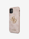 Guess PU 4G Metal Logo Zadní Kryt pro iPhone 11 Pink Phone case