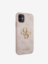 Guess PU 4G Metal Logo Zadní Kryt pro iPhone 11 Pink Phone case