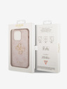 Guess PU 4G Metal Logo Zadní Kryt pro iPhone 15 Pro Max Pink Phone case