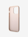 Guess PU 4G Metal Logo Zadní Kryt pro iPhone 14 Pro Max Pink Phone case