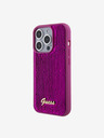 Guess Sequin Script Logo Zadní Kryt pro iPhone 15 Pro Max Magenta Phone case