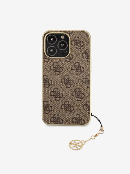 Guess 4G Charm Zadní Kryt pro iPhone 13 Pro Brown Phone case