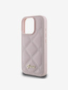 Guess PU Leather Quilted Zadní Kryt pro iPhone 16 Pro Max Pink Phone case