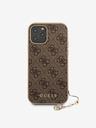 Guess 4G Charm Zadní Kryt pro iPhone 12/12 Pro 6.1 Brown Phone case