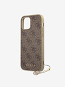 Guess 4G Charm Zadní Kryt pro iPhone 12/12 Pro 6.1 Brown Phone case