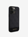 Guess PU 4G Stripe MagSafe Zadní Kryt pro iPhone 15 Pro Black Phone case