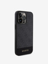 Guess PU 4G Stripe MagSafe Zadní Kryt pro iPhone 15 Pro Max Black Phone case