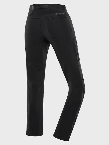 ALPINE PRO Pantaloni softshell da donna neri con trattamento DWR Alpine Pro Akana