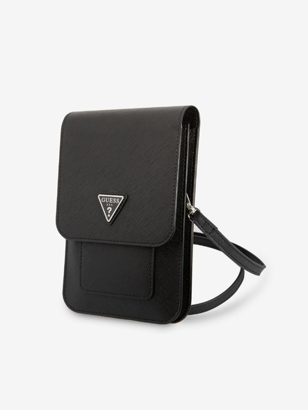 Guess PU Saffiano Triangle Logo Black bag