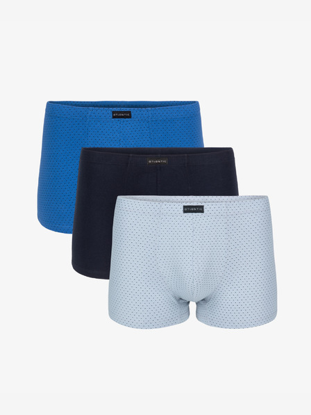 Atlantic 3-PACK Boxer da uomo ATLANTIC Blu/Navy/Grigio
