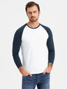 Ombre Clothing Maglietta a maniche lunghe stampata da uomo - Nero V1 OM-LSPT-0119 Ombre Clothing