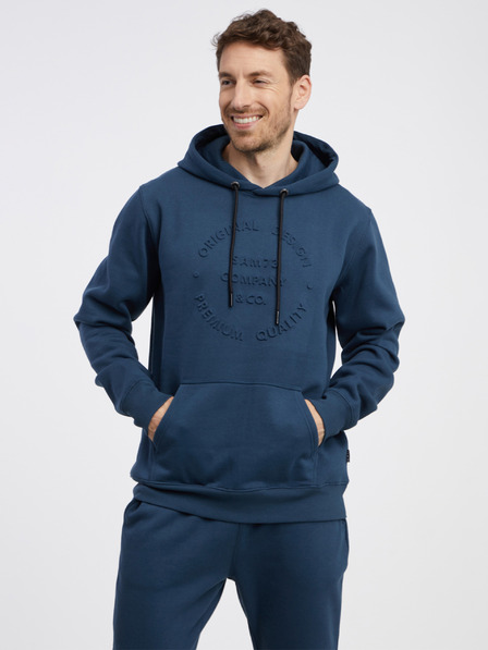 Sam 73 Felpa con cappuccio blu scuro da uomo SAM 73 Albus