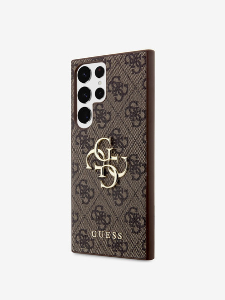 Guess PU 4G Metal Logo Samsung Galaxy S23 Ultra Brown Phone case