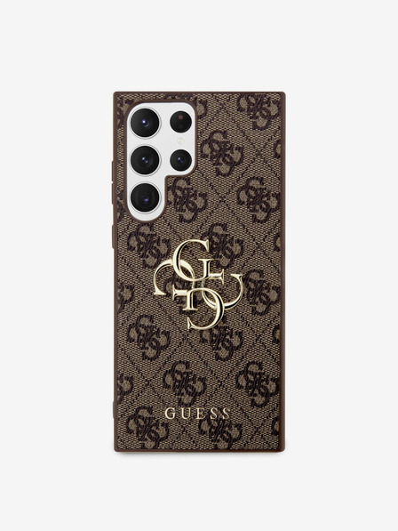 Guess PU 4G Metal Logo Samsung Galaxy S23 Ultra Brown Phone case