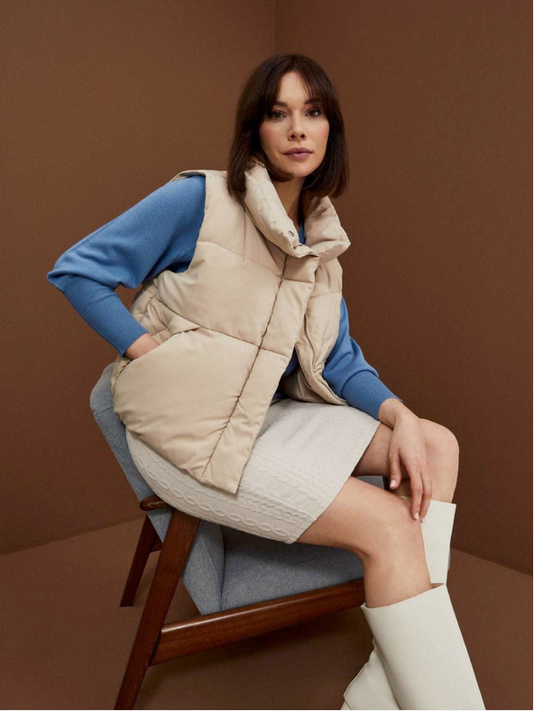 Moodo Gilet trapuntato da donna beige Moodo