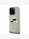 Karl Lagerfeld Karl Lagerfeld 3D Rubber Double Heads Back Cover per iPhone 16 Pro Max Beige