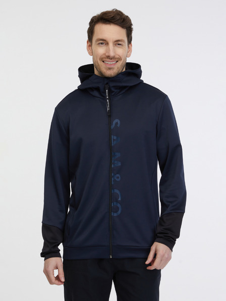 Sam 73 Felpa con cappuccio blu scuro da uomo con zip SAM 73 Emanuel