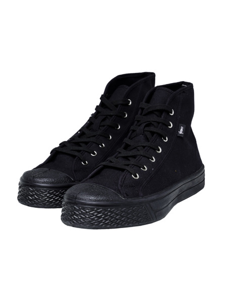 Vasky Scarpe da ginnastica alla caviglia in tela da donna / stivali neri Vasky Kanvasky High