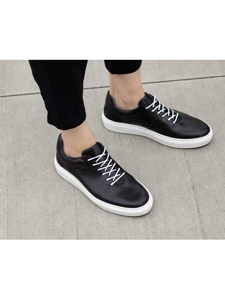 Vasky Scarpe da ginnastica / stivali da donna in pelle nera e bianca Vasky Teny