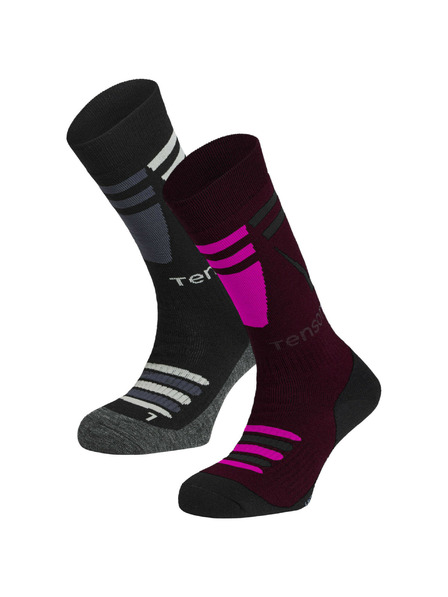 Tenson Calzini da sci unisex, confezione da 2 TENSON Core Ski Socks 2-pack viola scuro