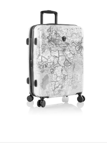 Heys Valigia da viaggio a fantasia bianca e nera Heys Journey 3G M Black/White Map