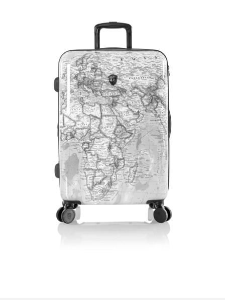 Heys Valigia da viaggio a fantasia bianca e nera Heys Journey 3G M Black/White Map