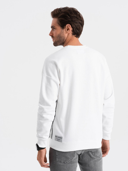 Ombre Clothing Felpa da uomo grigia e bianca Ombre Clothing