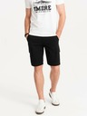 Ombre Clothing Pantaloncini cargo da uomo neri Ombre Clothing
