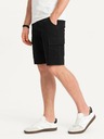 Ombre Clothing Pantaloncini cargo da uomo neri Ombre Clothing