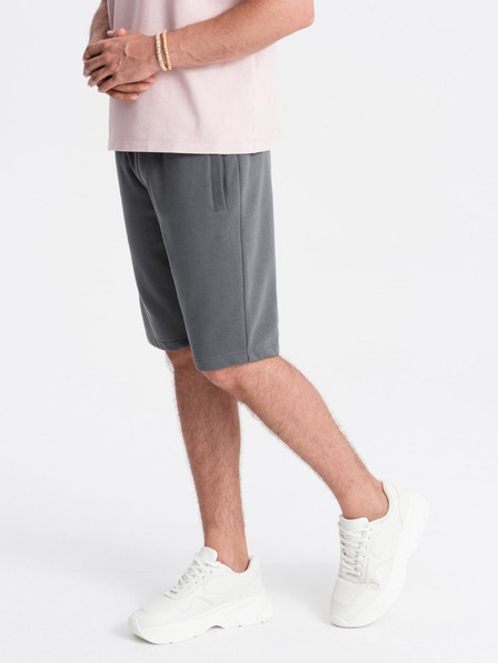 Ombre Clothing Pantaloncini da ginnastica basic da uomo grigi Ombre Clothing
