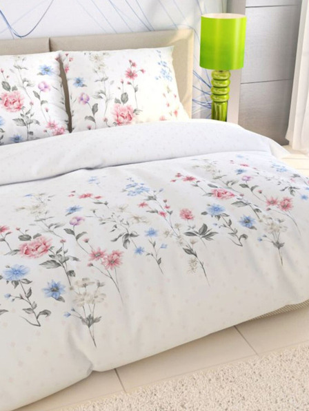 Kvalitex Biancheria da letto in cotone estesa DELUX 140x220, 70x90cm LOUKA rosa