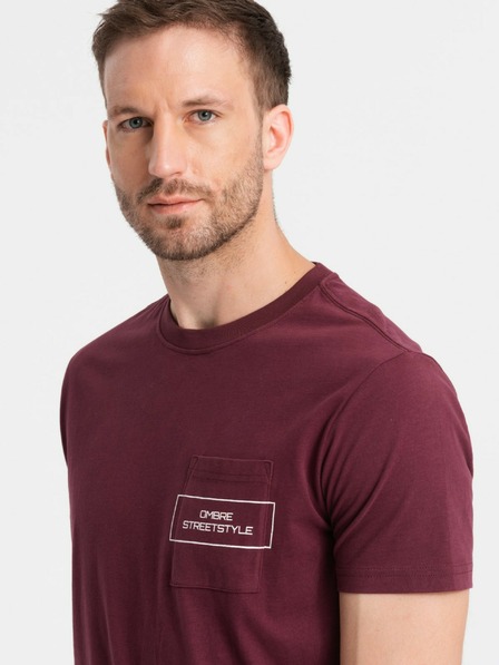 Ombre Clothing Maglietta da uomo in cotone con stampa tascabile Ombre Streetstyle Ombre Clothing