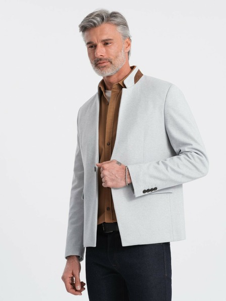 Ombre Clothing Giacca da uomo Ombre Clothing con collo alto, color tan