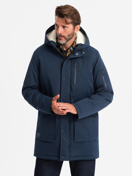 Ombre Clothing Giacca parka lunga da uomo Ombre Clothing