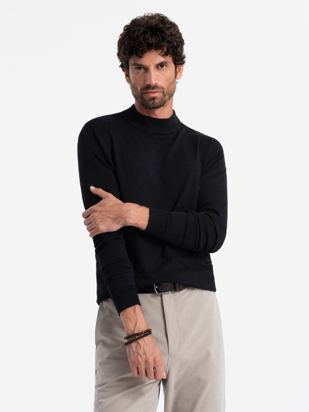 Ombre Clothing Mezzo dolcevita da uomo in maglia con viscosa Abbigliamento Ombre