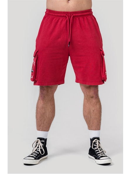 Nebbia Pantaloncini cargo lavati LEGACY 787 M, rosso