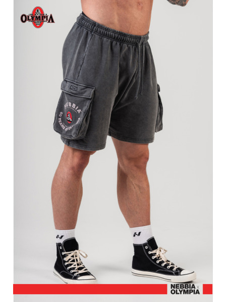 Nebbia Pantaloncini cargo lavati LEGACY 787 M, nero