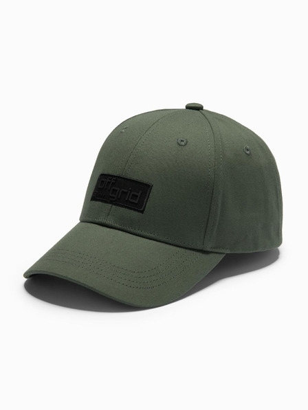 Ombre Clothing Berretto da baseball da uomo con toppa rettangolare verde Ombre Clothing