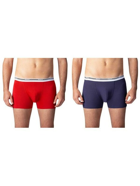 Bellinda Confezione doppia di boxer in cotone - rosso - blu