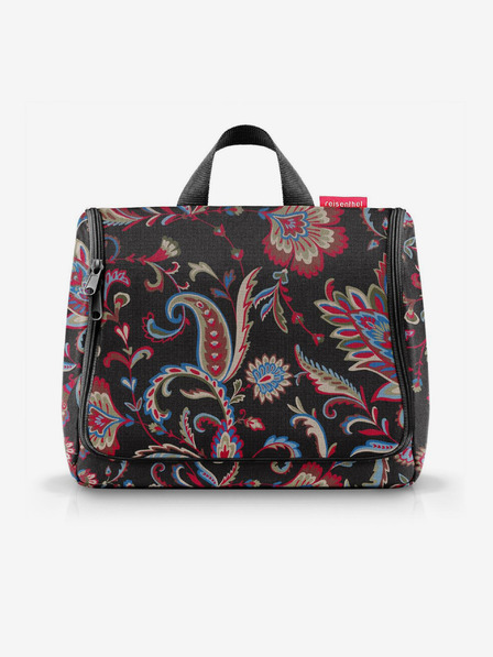 Reisenthel Wine-black women's patterned toiletry bag Reisenthel Toiletbag XL Paisley Black