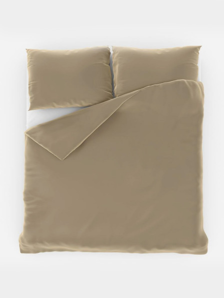 Kvalitex Luxury Collection French Satin Bedding Set 1+2, 200x200, 70x90cm beige