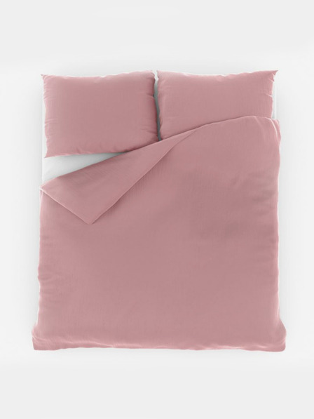Kvalitex Biancheria da letto in mussola francese 240x220, 70x90cm rosa Kvalitex
