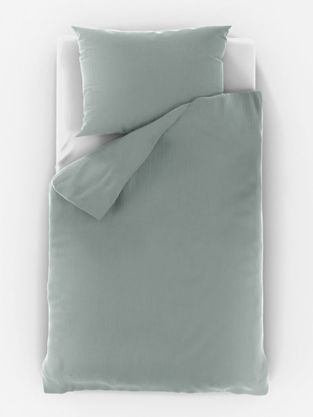 Kvalitex Set di biancheria da letto in mussola per lettino verde chiaro Kvalitex