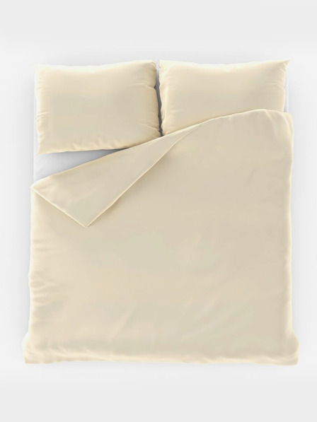 Kvalitex Luxury Collection French Satin Bedding Set 1+2, 200x200, 70x90cm cream