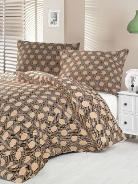 Kvalitex Set di biancheria da letto in raso Luxury Collection 1+2, 200x200, 70x90cm Carero beige Kvalitex