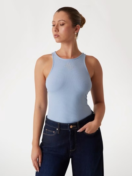 Guess Jeans Canotta azzurra da donna con logo 4G Guess jeans