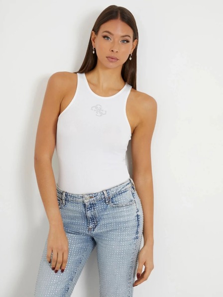 Guess Jeans Canotta bianca da donna con logo 4G Guess jeans