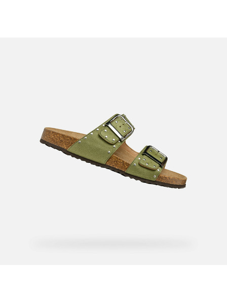 Geox Pantofole verde chiaro da donna Geox Brionia R