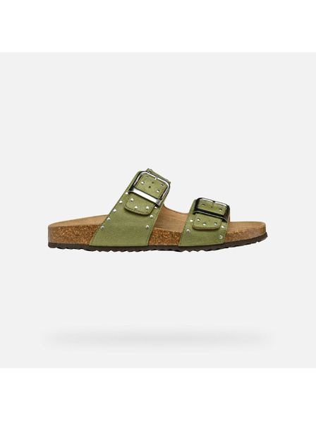 Geox Pantofole verde chiaro da donna Geox Brionia R